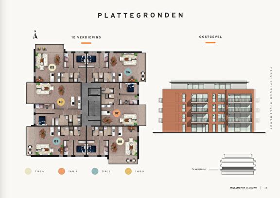 Plattegrond 1e verdieping